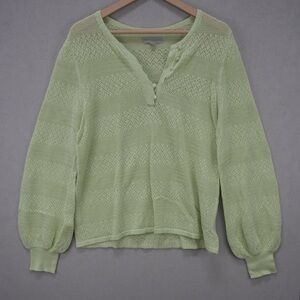 Elegant Green V-Neck Sweater for Women